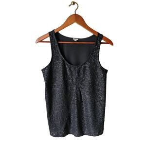 J. Crew Charcoal Gray Sequin Tank Top Size Small